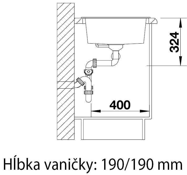 Blanco Metra 9, silgranitový drez 860x500x190 mm, 2-komorový, sivá skala, BLA-518886