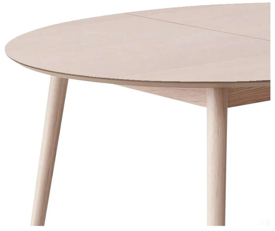 Okrúhly rozkladací jedálenský stôl s prídavnou doskou v dekore duba ø 135 cm Meza – Hammel Furniture