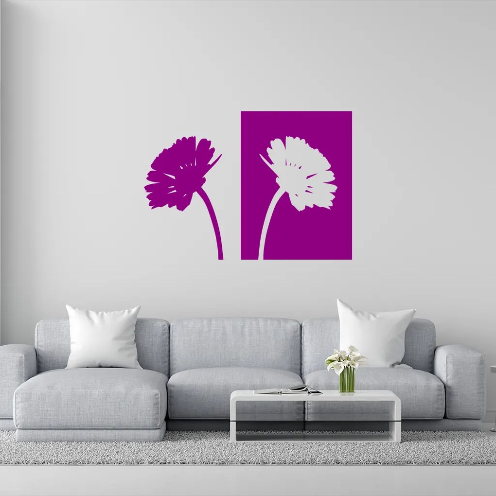 Veselá Stena Samolepka Margaréty Farba: hnědá, Veľkosť: 100 x 72 cm