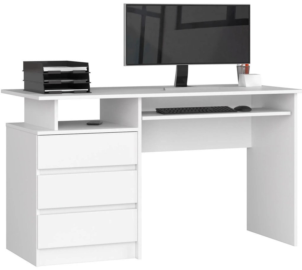 PC stolík Bronte (biela). Akcia -13%. Vlastná spoľahlivá doprava až k Vám domov. 1128511