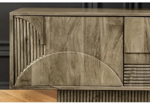 TV-skrinka 46804 Art Deco 200cm Drevo Mango Šedé - Komfort-nábytok
