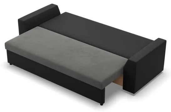 Trojmiestna rozkladacia sedačka LUGO tmavosivá / čierna
