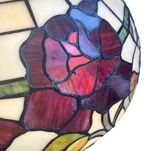 Vitráž lampa tiffany stolná kolekcia ROSE 36*46