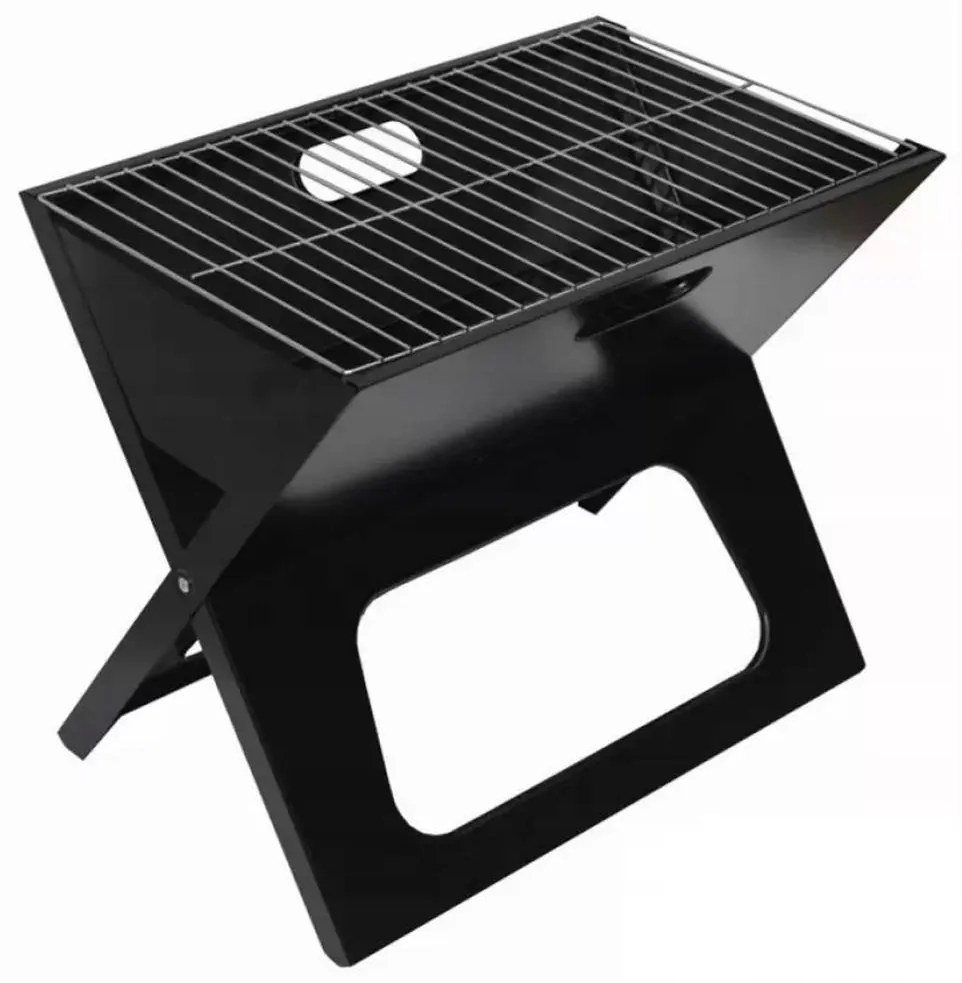 Pronett XJ3669 Gril na drevené uhlie, skladacia 28 x 43 cm čierna