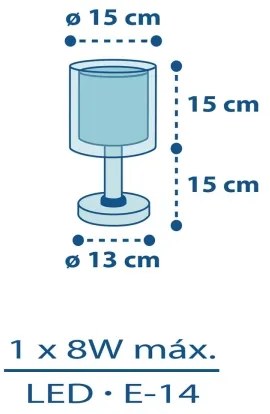Dalber 60611N - LED detská lampička POLICE 1xG4/4W/230V pestrofarebná