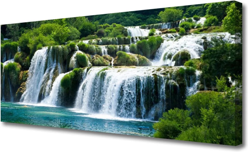 Obraz na plátně Sklenený Vodopád Príroda