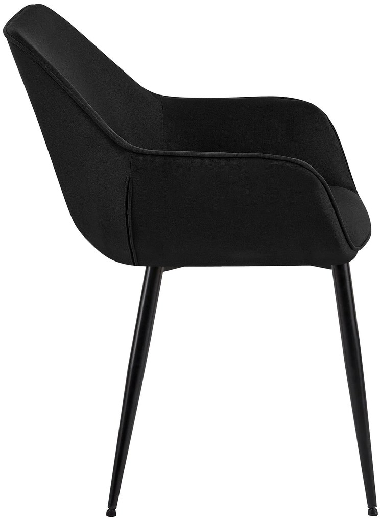 Sada 2 ks jedálenskej stoličky Luena látka - čierna