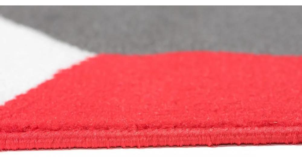 Kusový koberec PP Elma šedočervený 160x220cm