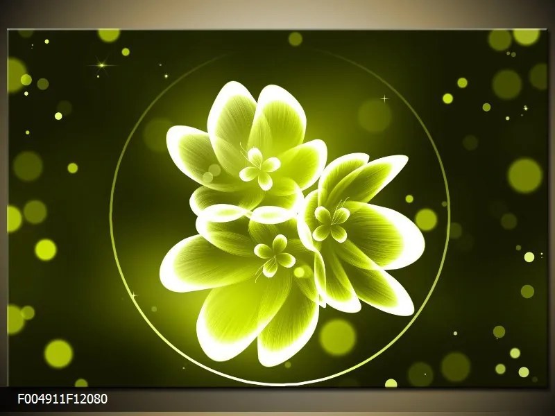 Obraz na plátne Zelené kvety 2, Obdĺžnik 120x80cm 87,92 €