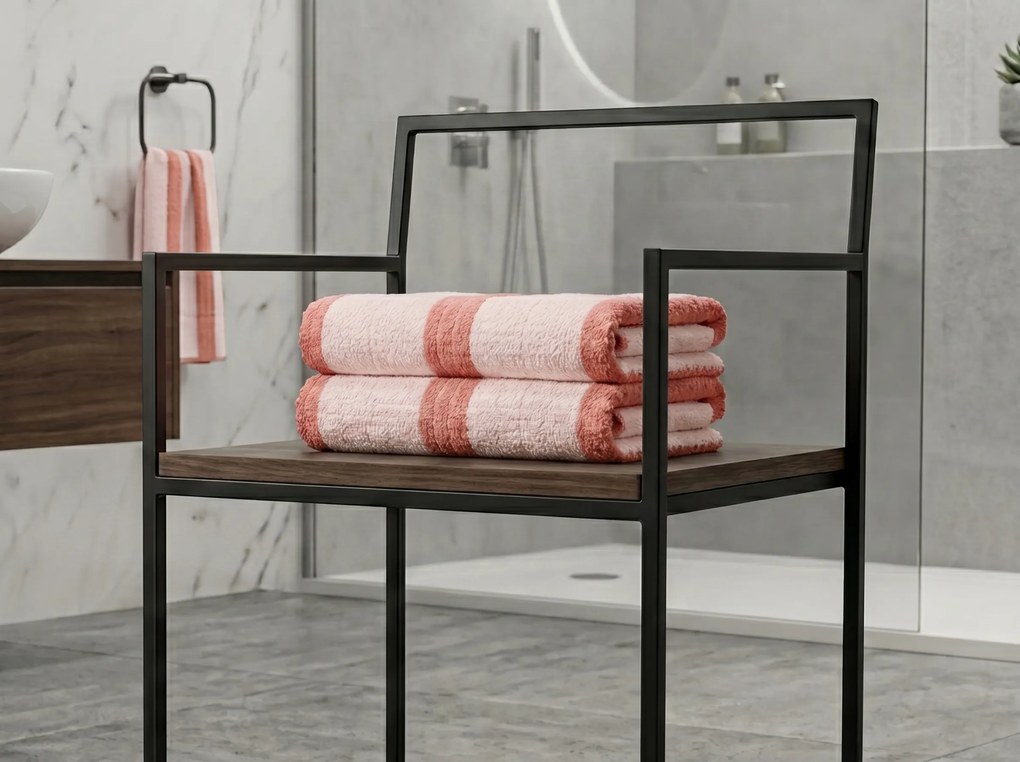 Rýchloschnúci uterák VELMORA 50x100 cm ružový, 100% mikrovlákno