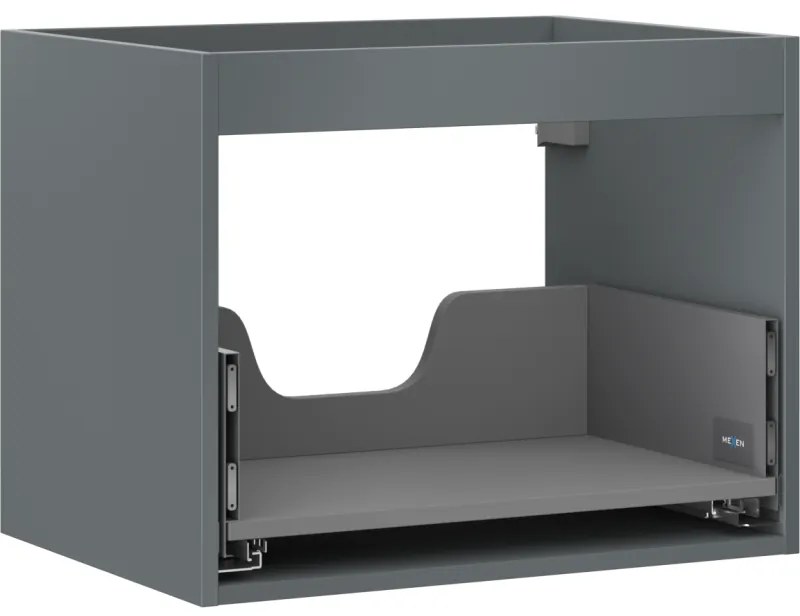 Mexen Box-A, závesná skrinka 60 cm, 1 zásuvka, grafitová matná, 91AX0-0600-470-1-66