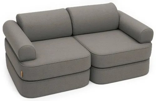 MeowBaby® Outzy Detská modulárna 6-prvková pohovka, drift-clay-taupe