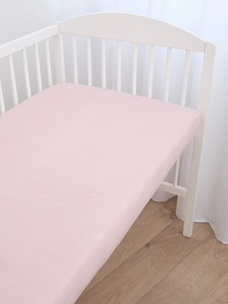 Froté plachta do postieľky 70 × 140 cm - staroružová