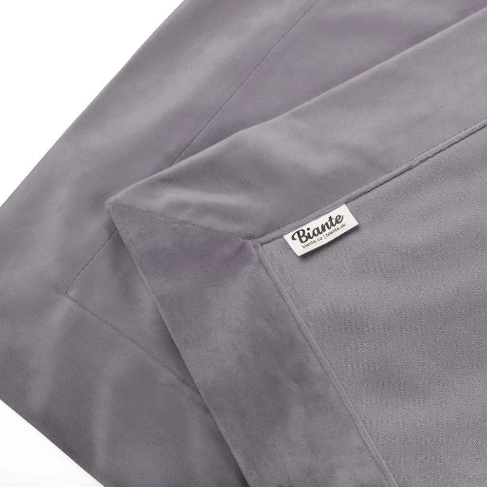 Biante Zamatový prehoz na posteľ Velvet Prémium SVP-013 Sivý 200x220 cm