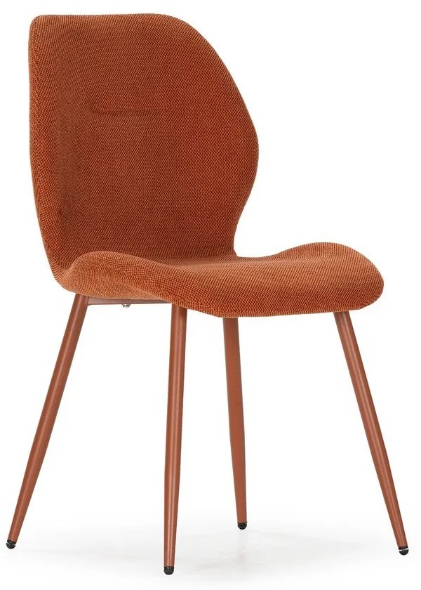 Terakotové čalúnené jedálenské stoličky v súprave 4 ks Ansu – Marckeric