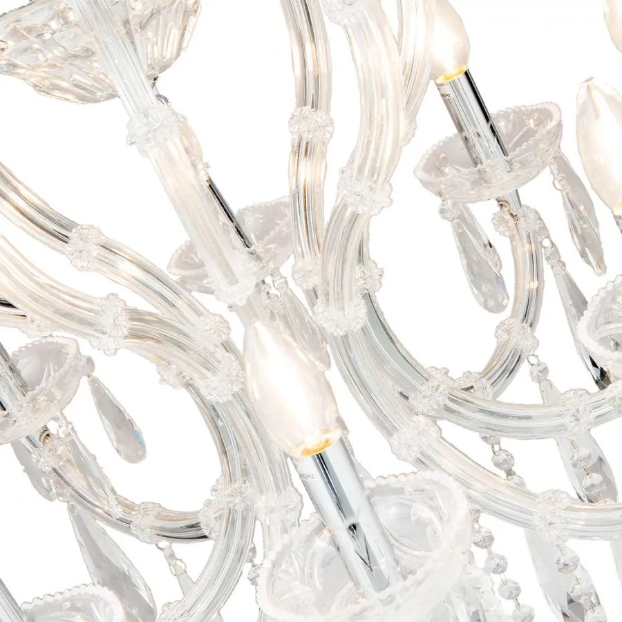 Kovový biely krištáľový luster Ø70*78