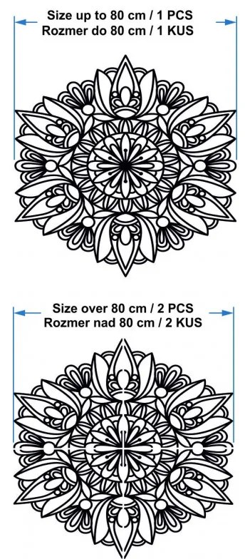 Vyrezávaný kvet mandala drevený obraz na stenu z preglejky  I 3D HODINY PR0254