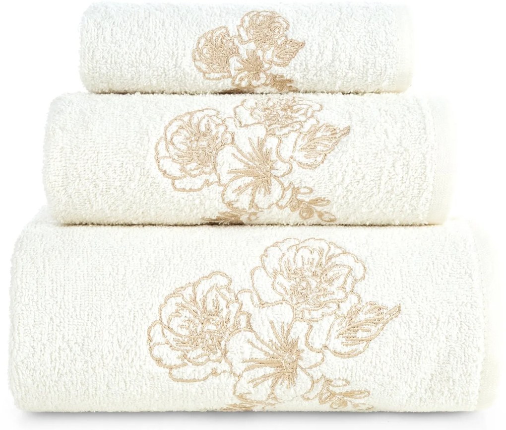 FROTÉ UTERÁK MELANI SADA 1KS 30X50 CM, 1KS 50X90 CM, 1KS 70X140 CM KRÉMOVÁ