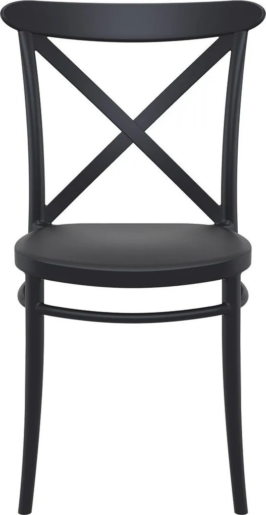 CROSS záhradná stolička bez podrúčok black