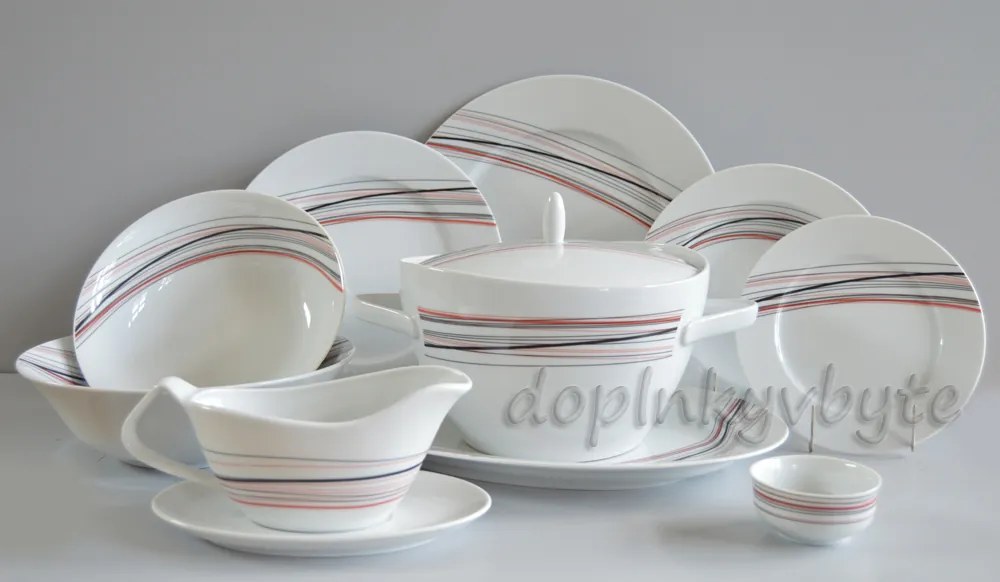 Thun obedová súprava Sylvie čiary 27-dielná