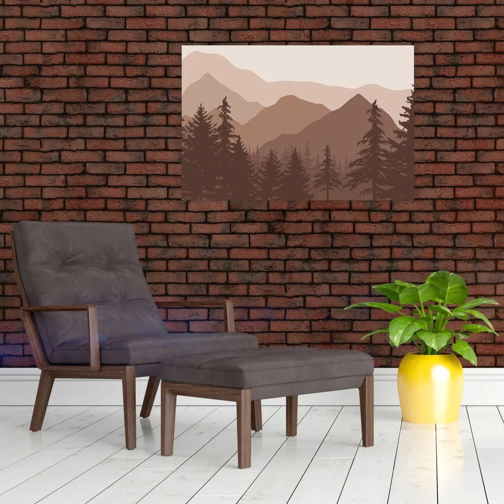Obraz - Hnedé pohorie N⁰2 (90x60 cm)