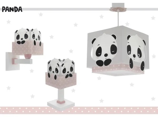 Dalber 63161S - Detská lampička PANDA 1xE14/40W/230V ružová