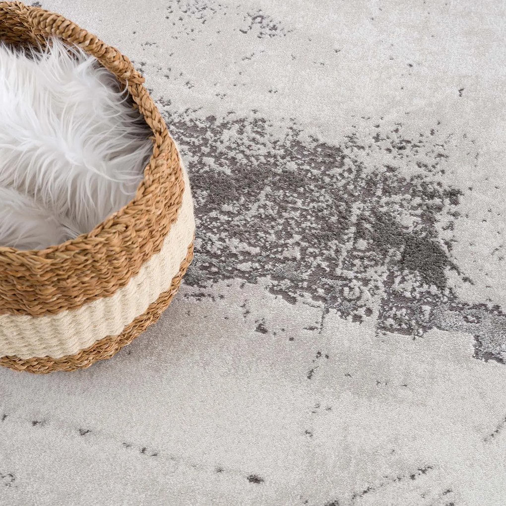 Dekorstudio Moderný okrúhly koberec CHIC 176 - sivý Priemer koberca: 120cm