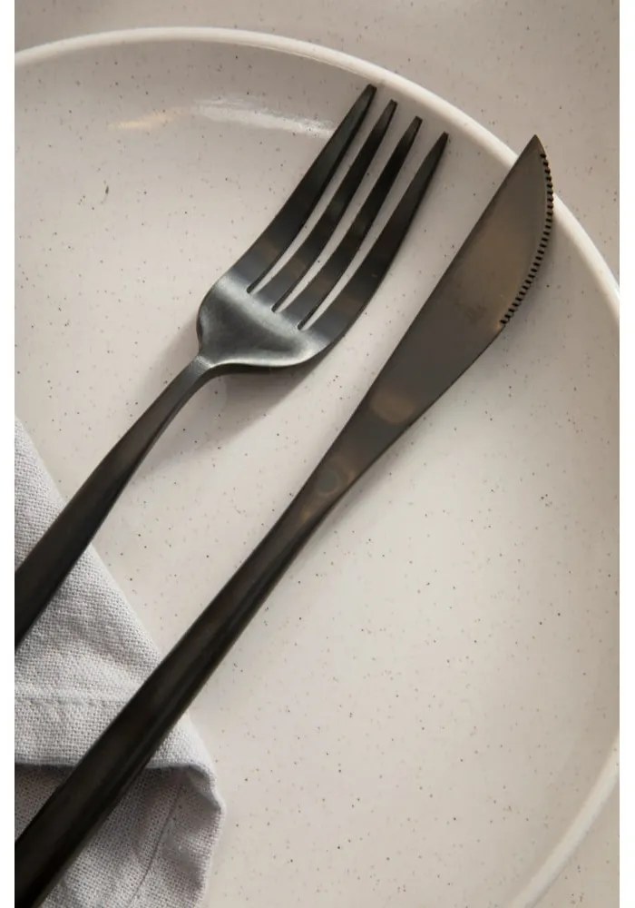 Čierny antikoro príbor 16 ks Modern retro – Premier Housewares