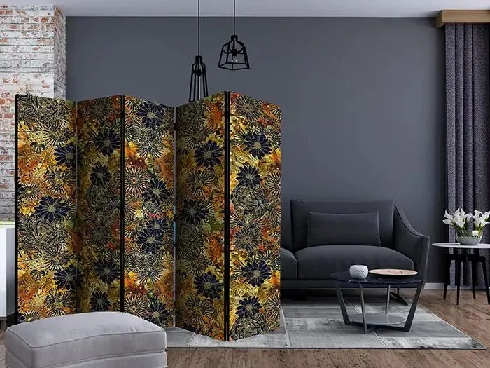 Paraván - Floral Madness II [Room Dividers] Veľkosť: 225x172, Verzia: Obojstranný