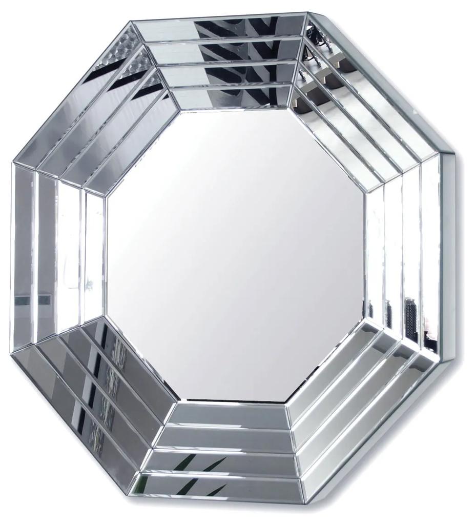 ARTEHOME Osemuholníkové zrkadlo Fantuzzi v zrkadlovom ráme 100x100x8,5 cm transparentné