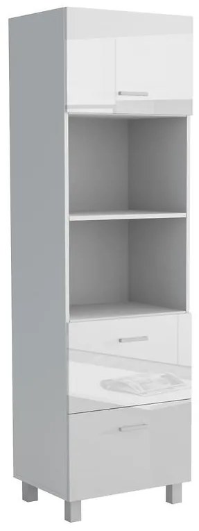 Kuchynská skrinka Lucjan 60KPM 1F2S 2100 LUX biela