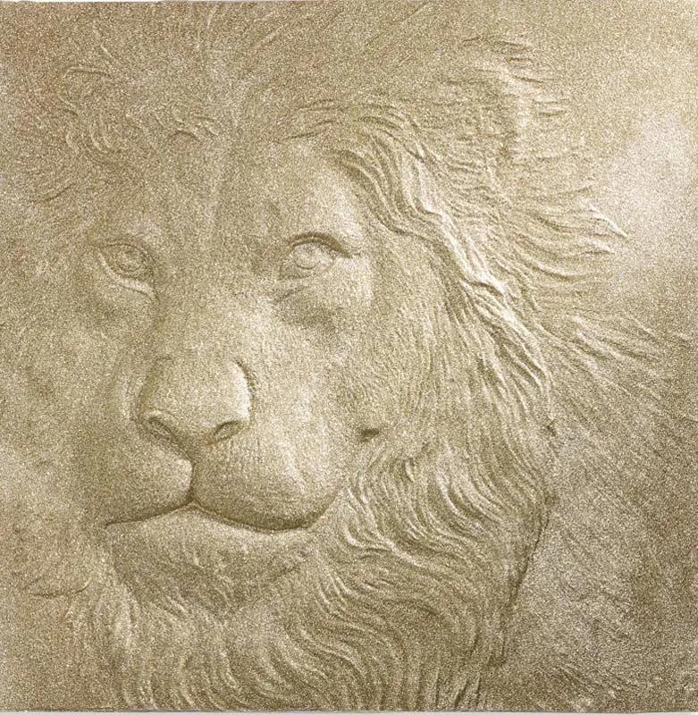 Arthouse Trblietavý 3D obraz -  Gold Lion
