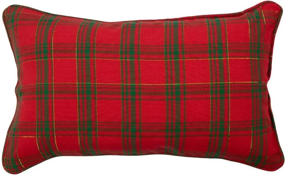 Červeno-zelený vianočný vankúš Wonder Christmas – 50*30*3,5 cm
