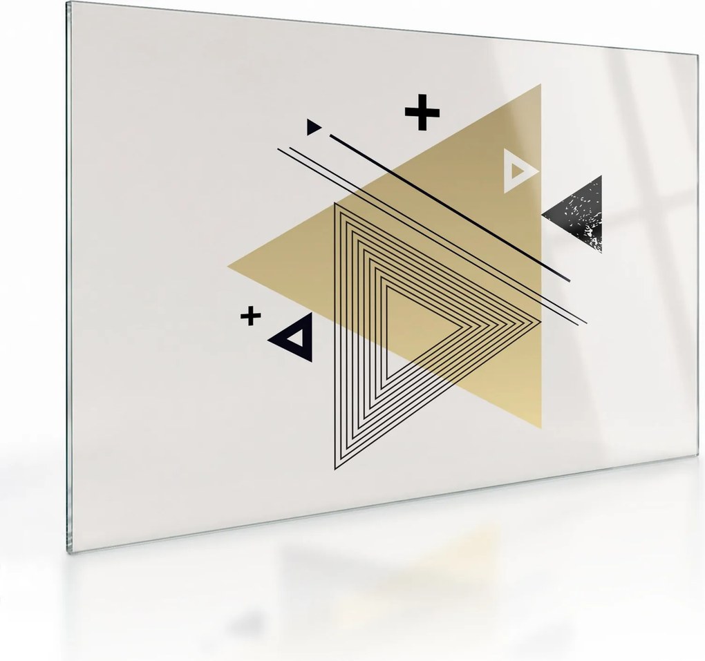 Sklenený obraz - Geometrické tvary N⁰4 (70x50 cm)