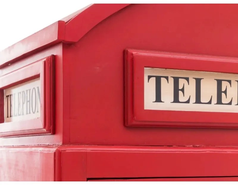 furniture-nabytek.cz - Barová skříň telefonní budka červená
