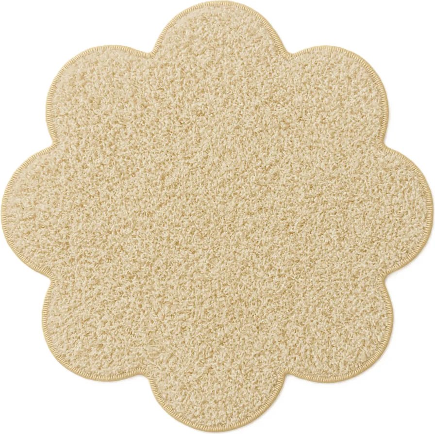 Vopi, AKCIA: 120x120 kytka cm Kusový koberec Color shaggy béžový kvietok, béžová, detská izba