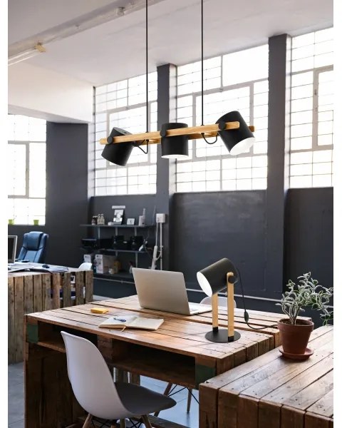 Eglo 43519 - Stolová lampa HORNWOOD 1xE27/28W/230V