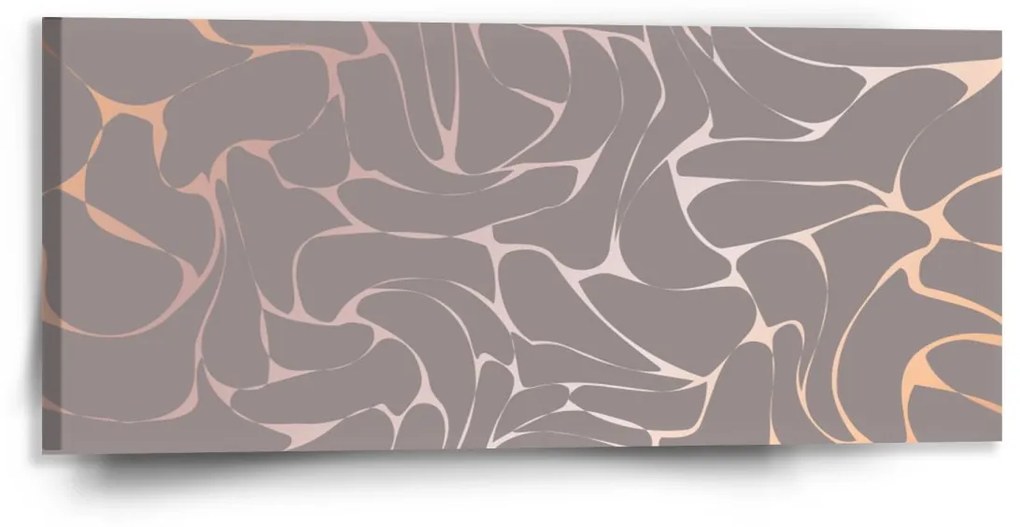 Sablio Obraz Béžové vzorce - 110x50 cm