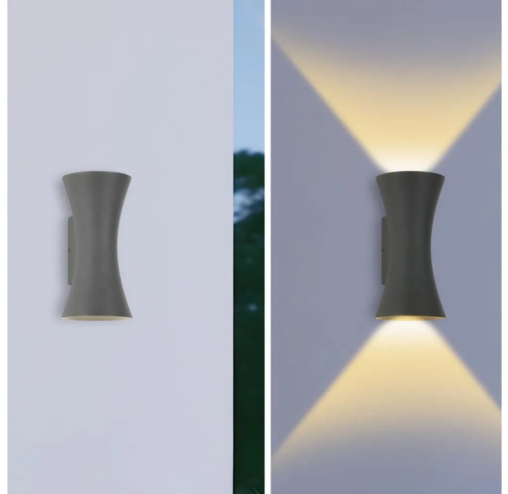 Brilagi - LED vonkajšie nástenné svietidlo BICON LED/10W/230V antracit IP44