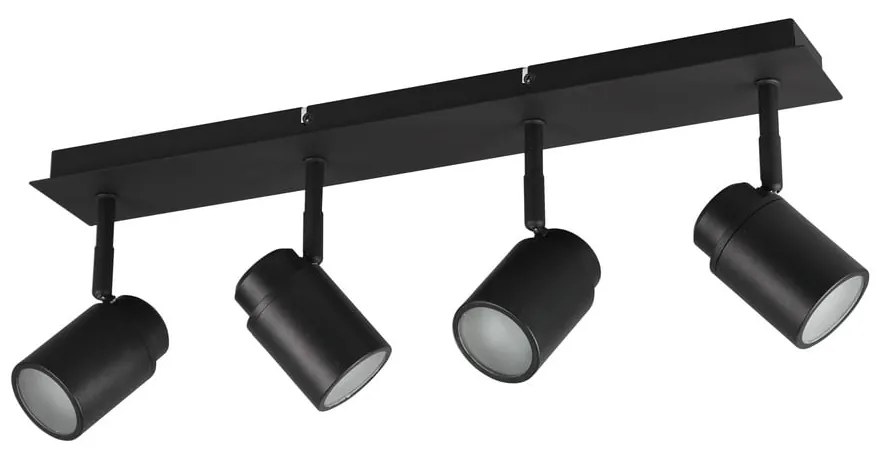 Matne čierne kovové bodové svietidlo 19x52 cm Angelo - Trio