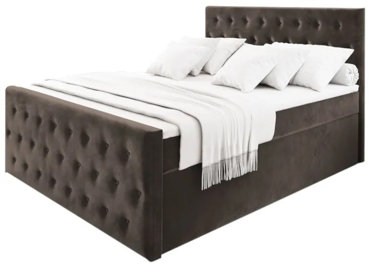 Čalúnená posteľ boxspring FENDI - casablanca 14 / 160x200 / nie