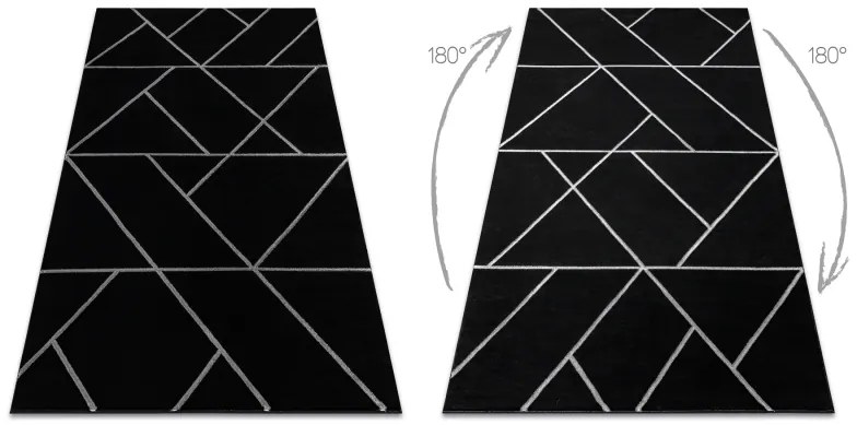 Koberec EMERALD 7543 čierno / strieborný