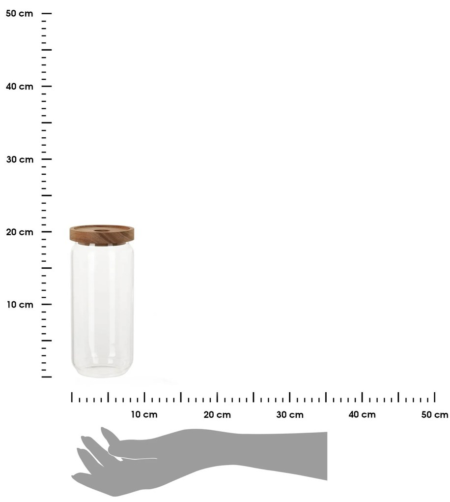 Sklenená nádoba na potraviny Emi 1000 ml