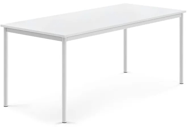Stôl SONITUS, 1800x800x720 mm, HPL - biela, biela
