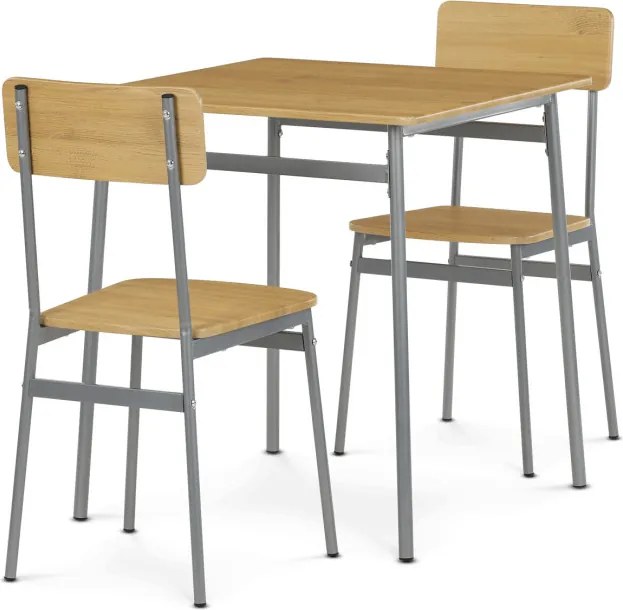Jedálenský stôl s dvoma stoličkami AUT-O2122 OAK