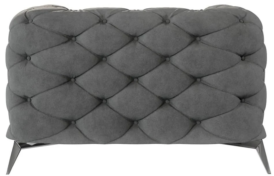 Sivé zamatové kreslo Chelsea – Ropez