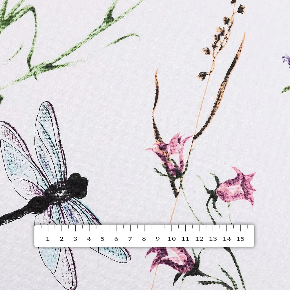 Biante Bavlnené prestieranie na stôl Sandra SA-429 Lúčne kvietky s vážkami 30x40 cm