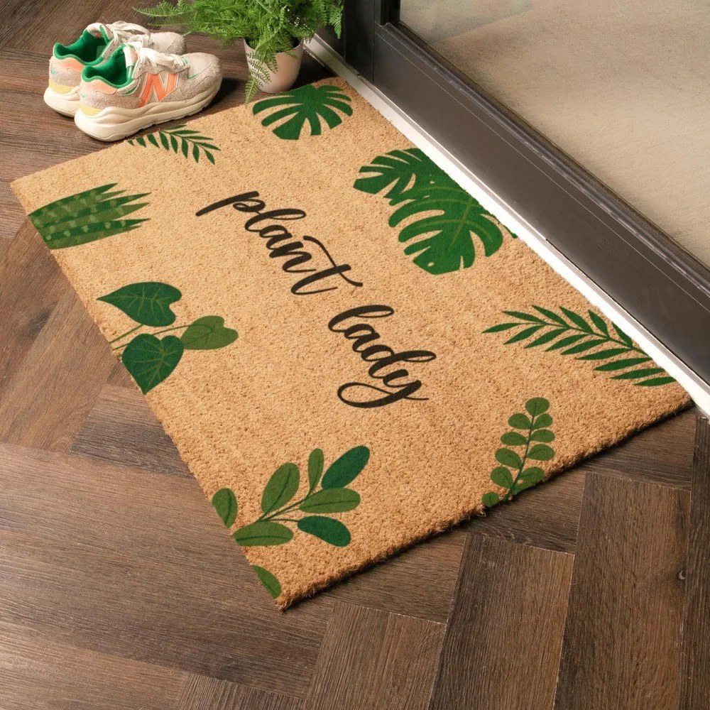 Rohožka z kokosového vlákna 40x60 cm Plant Lady – Artsy Doormats