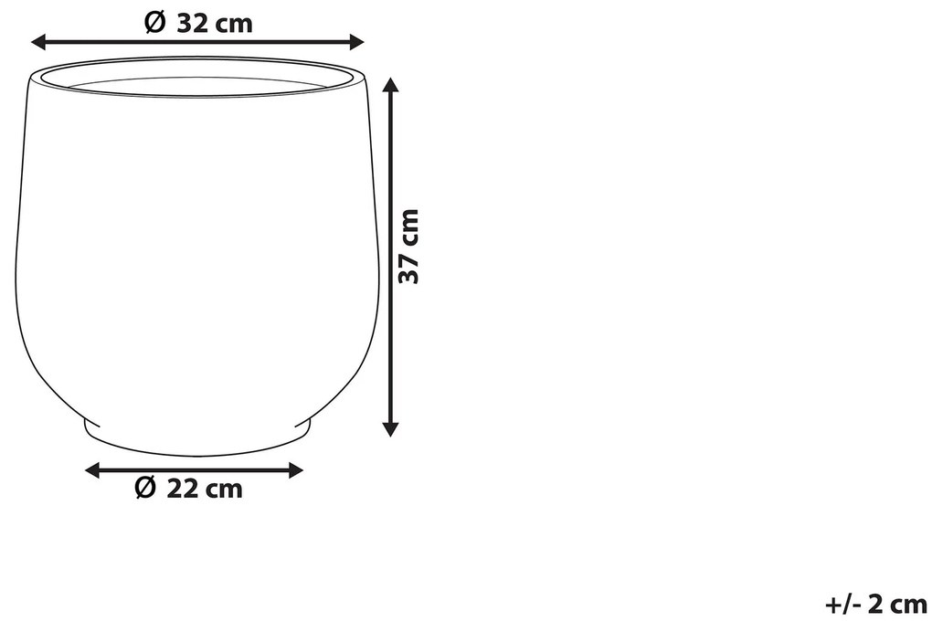 Kvetináč svetlosivý ⌀ 32 cm DION Beliani