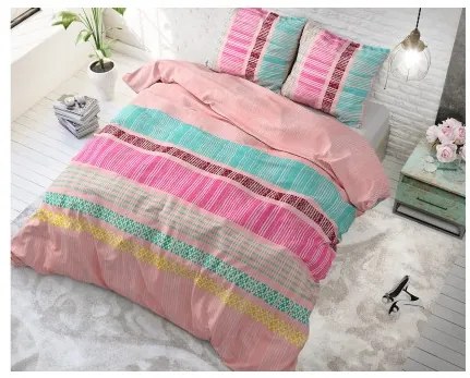 Sammer Elegantné posteľné obliečky v ružovej v rozmere 200x200 5902963473271 200 x 200 cm